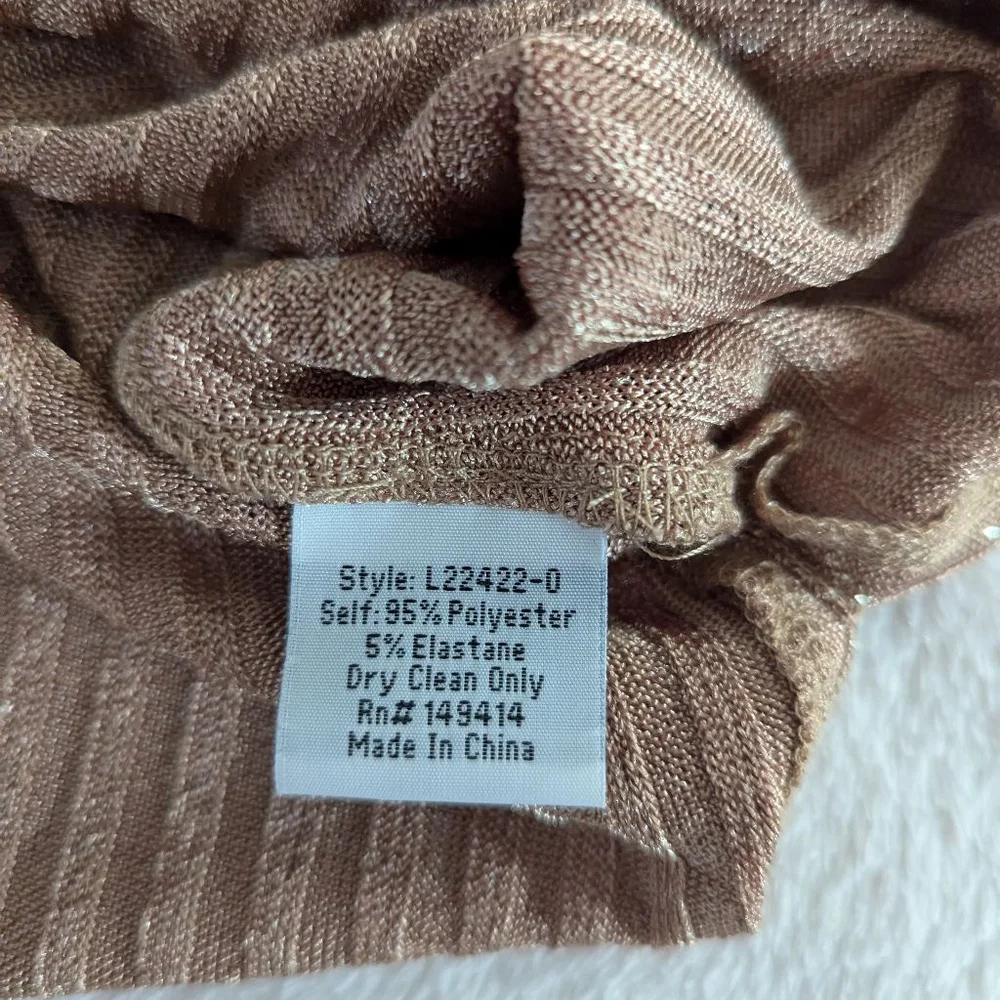 Johnny Was Midnight Tunic Gold Knit Top -Small